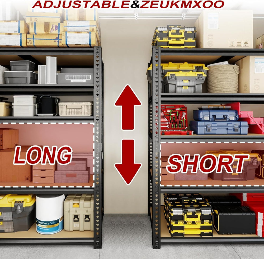 Garage Shelving，5-Tier Adjustable Storage Shelves,3080LBS Capacity Heavy Duty...