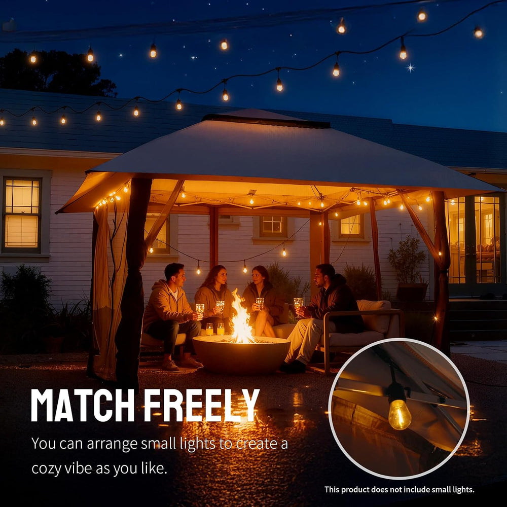 CROWN SHADES 11x11 Pop Up Gazebo, Outdoor Canopy Tent, Gray