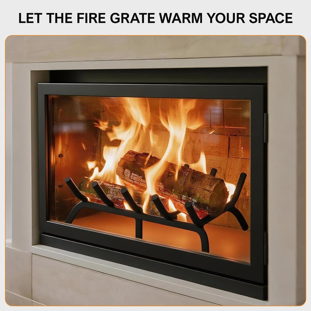 G GOOD GAIN Fireplace Log Grate 17 inch Heavy Duty for Stove Indoor Hearth