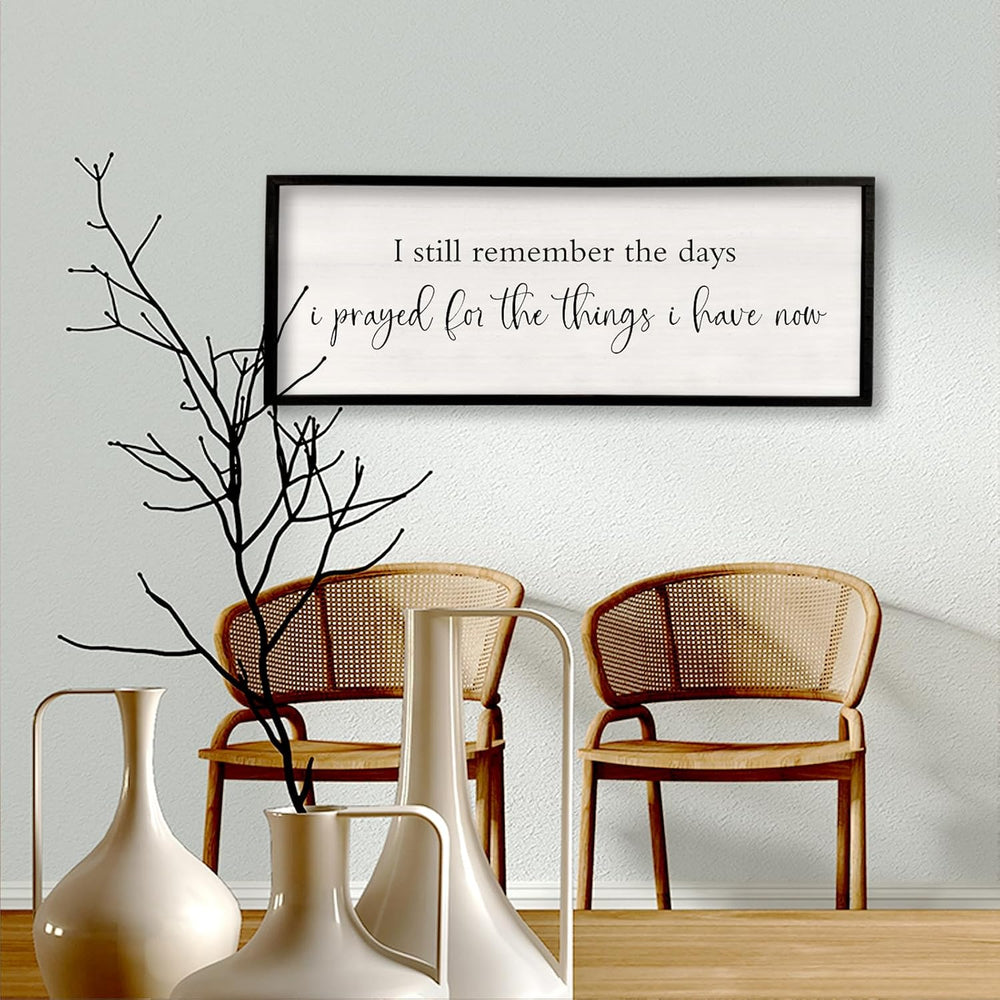comurdyo I Still Remember the Days I Prayed Sign, 32" x 12", Black