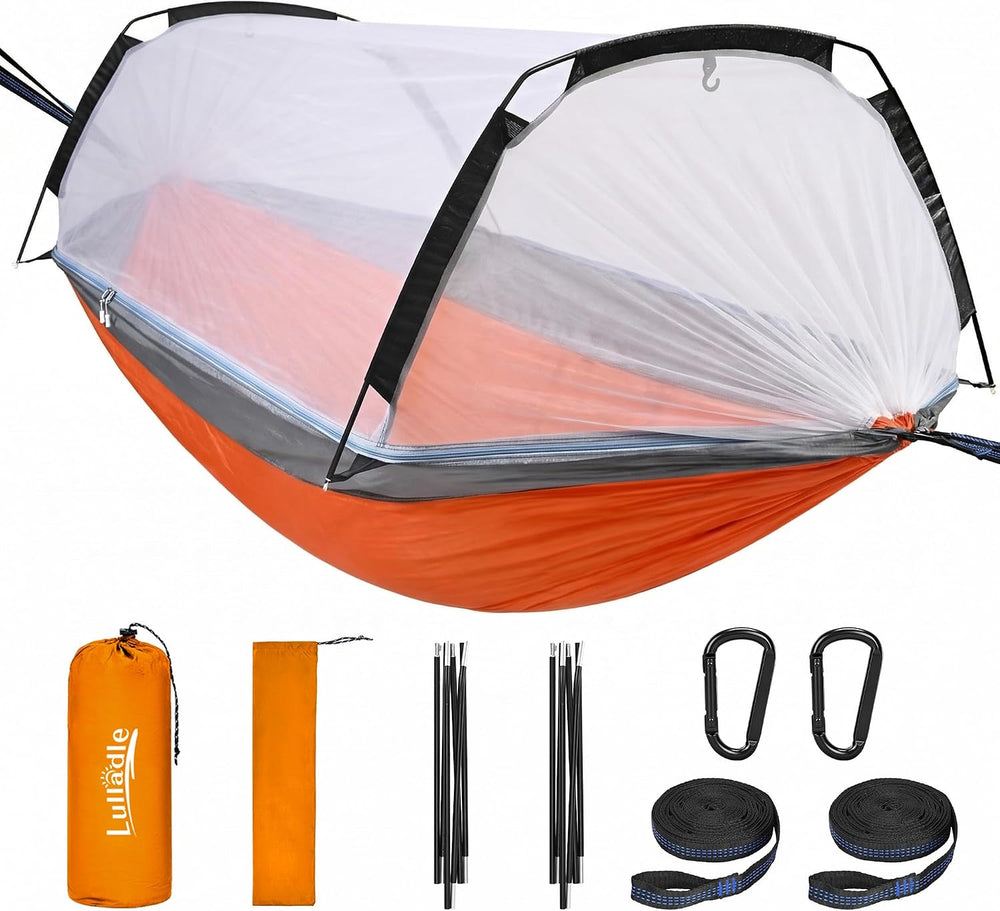 Lulladle Camping Hammock - 500lbs Capacity Portable Hammock with 2 Tree Strap...