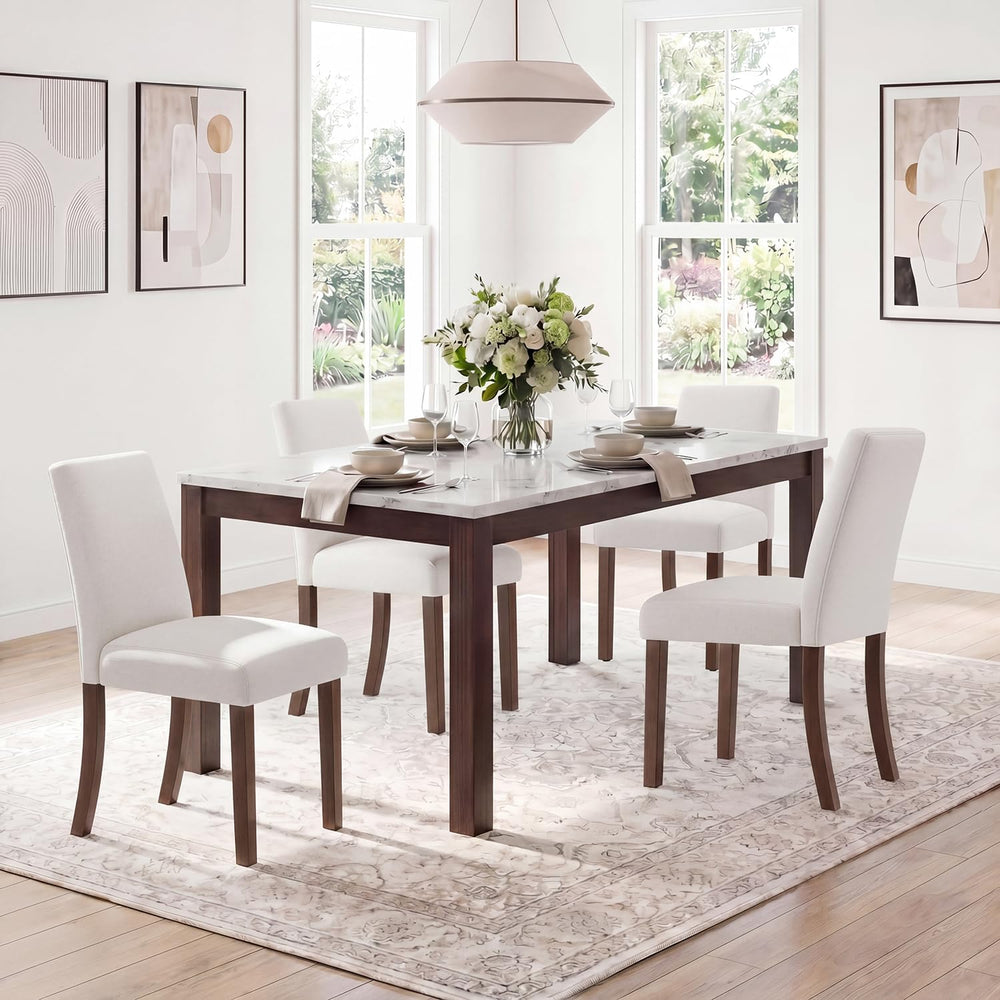 MALOL Modern Dining Chairs Set of 4, Upholstered Kitchen Chairs with High Bac...