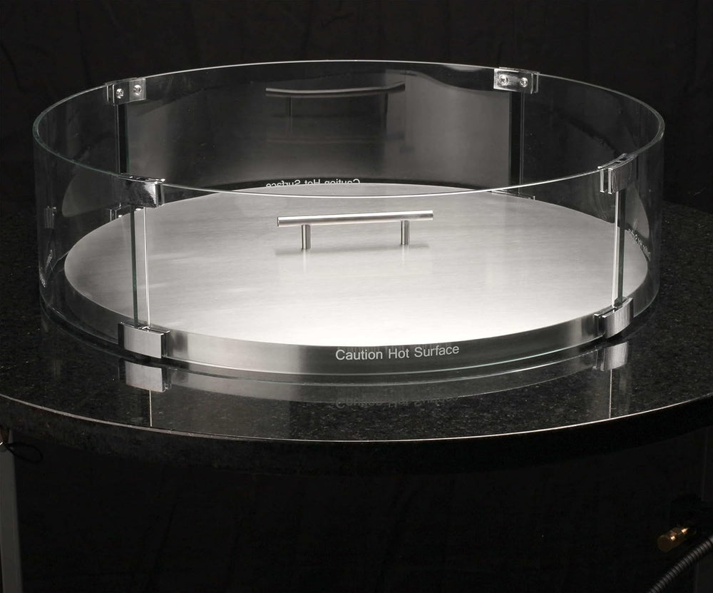 Celestial Fire Pit Cover for 19” Round Burner Pan (22" Actual Size), Sta...
