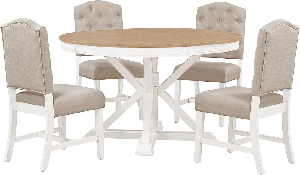 Harper & Bright Designs TREXM Functional Furniture Retro Style Dining Tab...