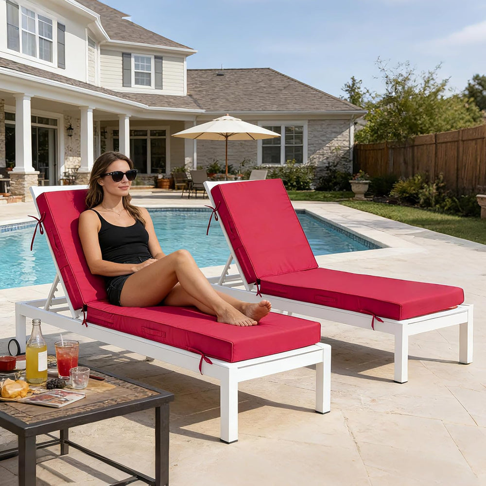 72x21x4in Lounge Cushions for Outdoor Furniture,Outdoor Lounge Chair Cushions...
