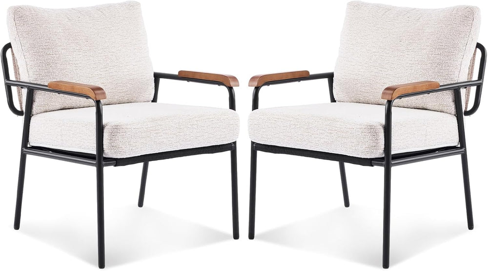 VINGLI Mid-Century Modern Accent Armchiars Set of 2 for Small Space, Small Co...