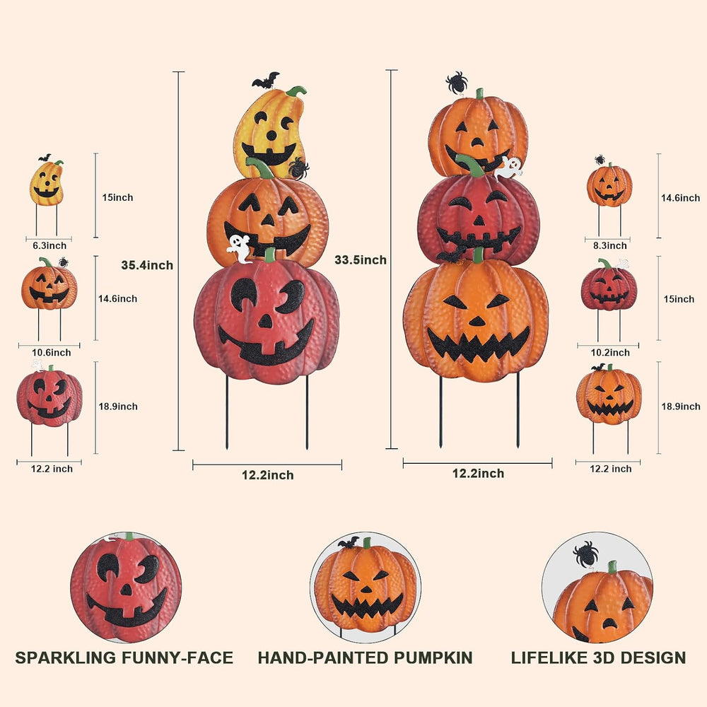 Hogardeck Outdoor Halloween Decorations - 2PCS 36" Decorative Garden Sta...