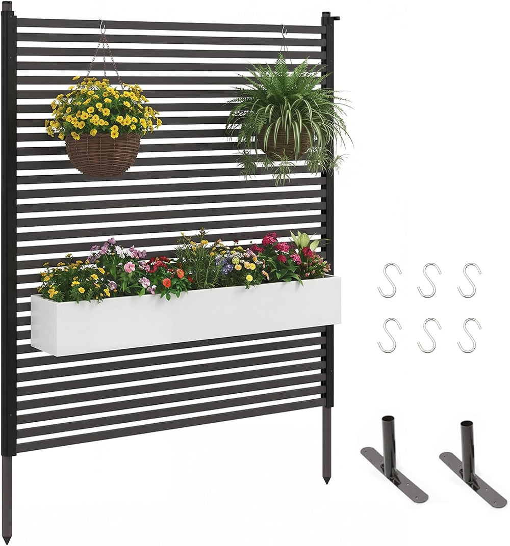 70.87" H x 47.24" W Outdoor Privacy Screens, Metal Fence Privacy Sc...