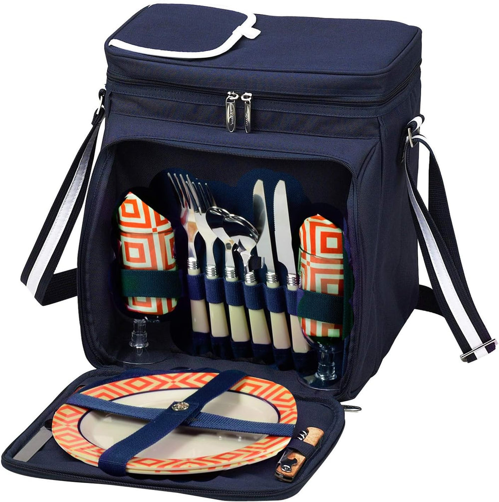 Picnic at Ascot Insulated Picnic Basket/Cooler Fully Equipped with Service fo...