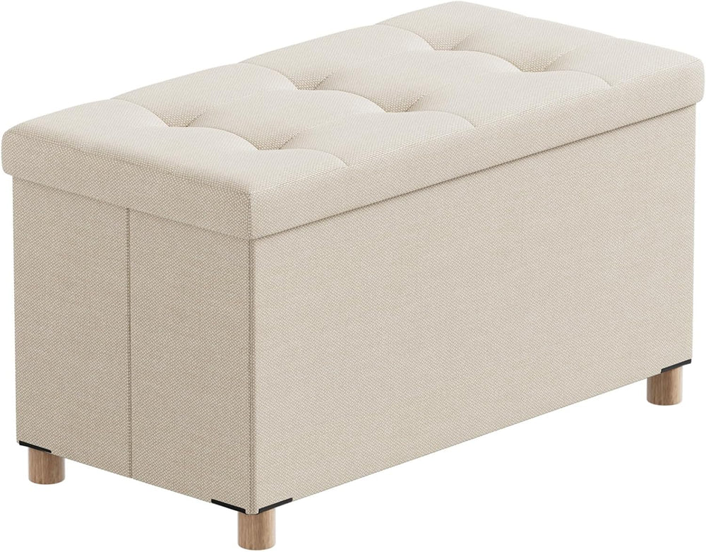 BRIAN & DANY 30 Inches Folding Storage Ottoman Bench, Ottoman with Storag...