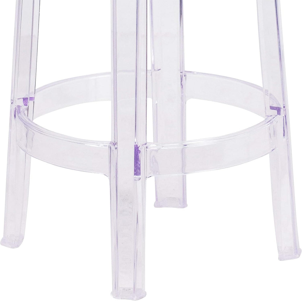 Flash Furniture Laney 25.75" Indoor/Outdoor Counter Height Transparent D...