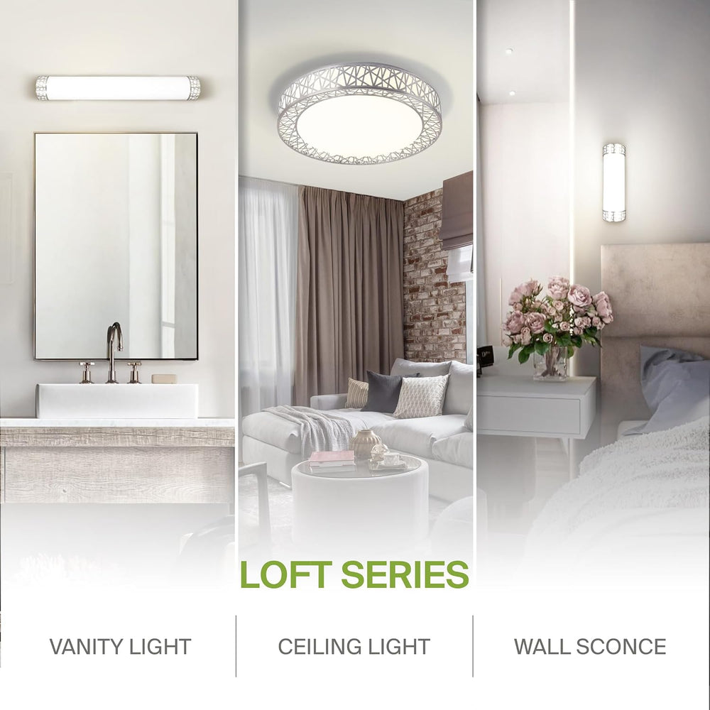 ASD 12 Inch LED Indoor Wall Sconce - Brushed Nickel Modern Dimmable 15W 2700K...
