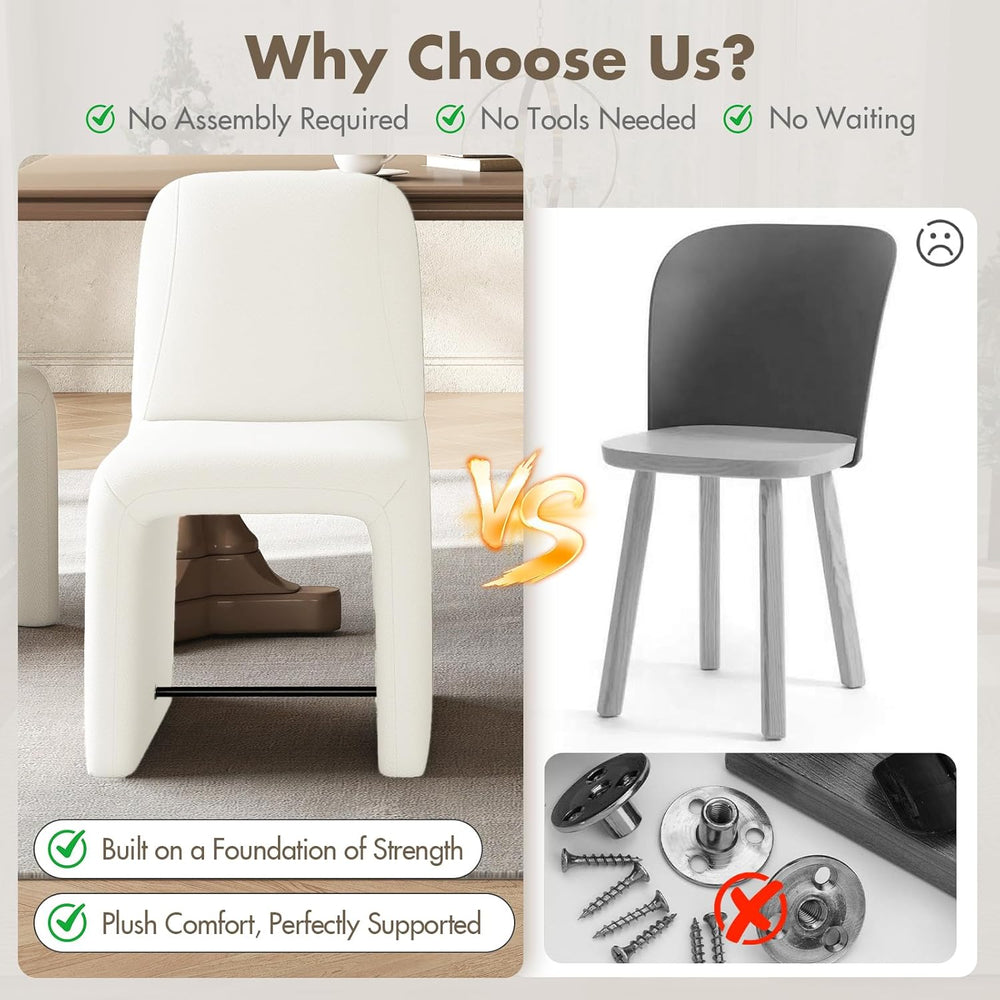 Hyfirm Upholstered Dining Chairs Set of 6, No Assembly Reception Chairs