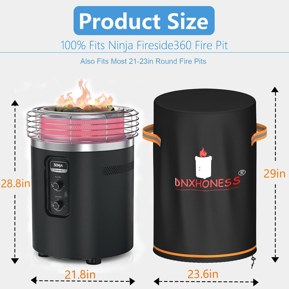 Fire Pit Cover for Ninja Fireside 360, Cover for Ninja Firepit, 600D Tear-Res...