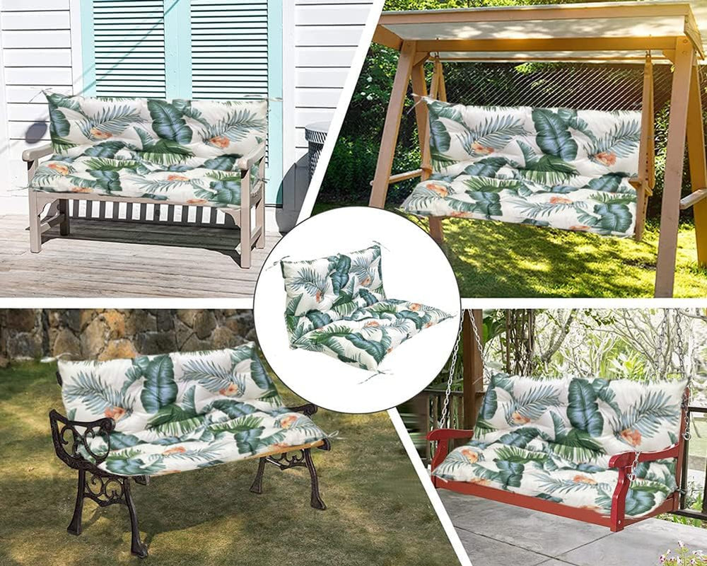 Swing Replacement Bench Cushion with Backrest(60 X 40 Inch, Navy)