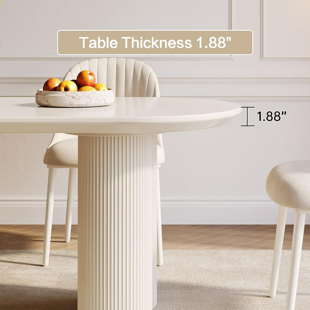 Guyii 62.99" Dining Table, Modern Kitchen Table for 6 People, Indoor Din...