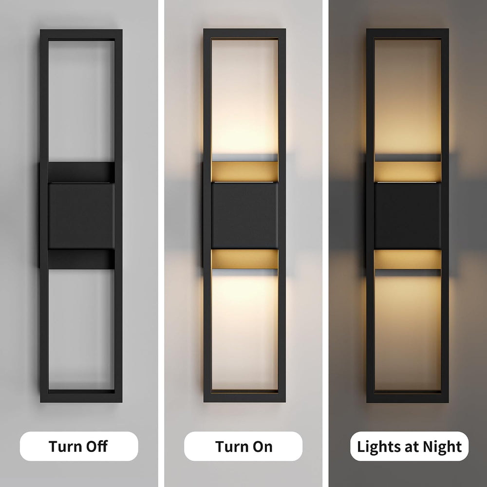 LamQee 27.5 Inch Modern Outdoor Wall Light 3000K 1000LM 20W Integrated LED, I...