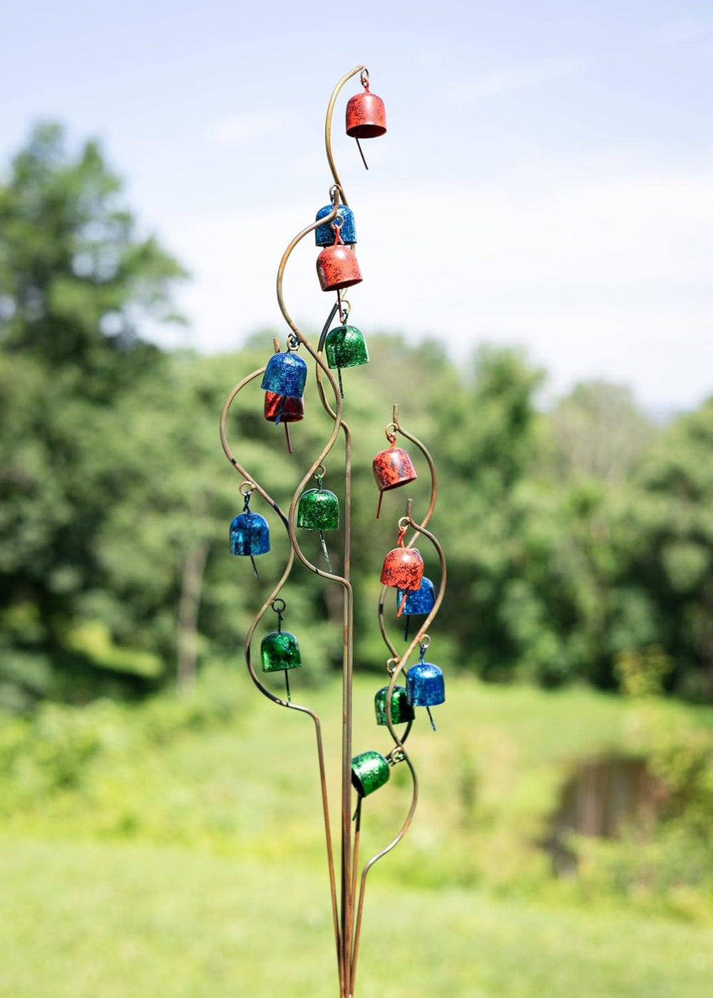 Happy Gardens Bell Spiral Garden Stake Multicolor