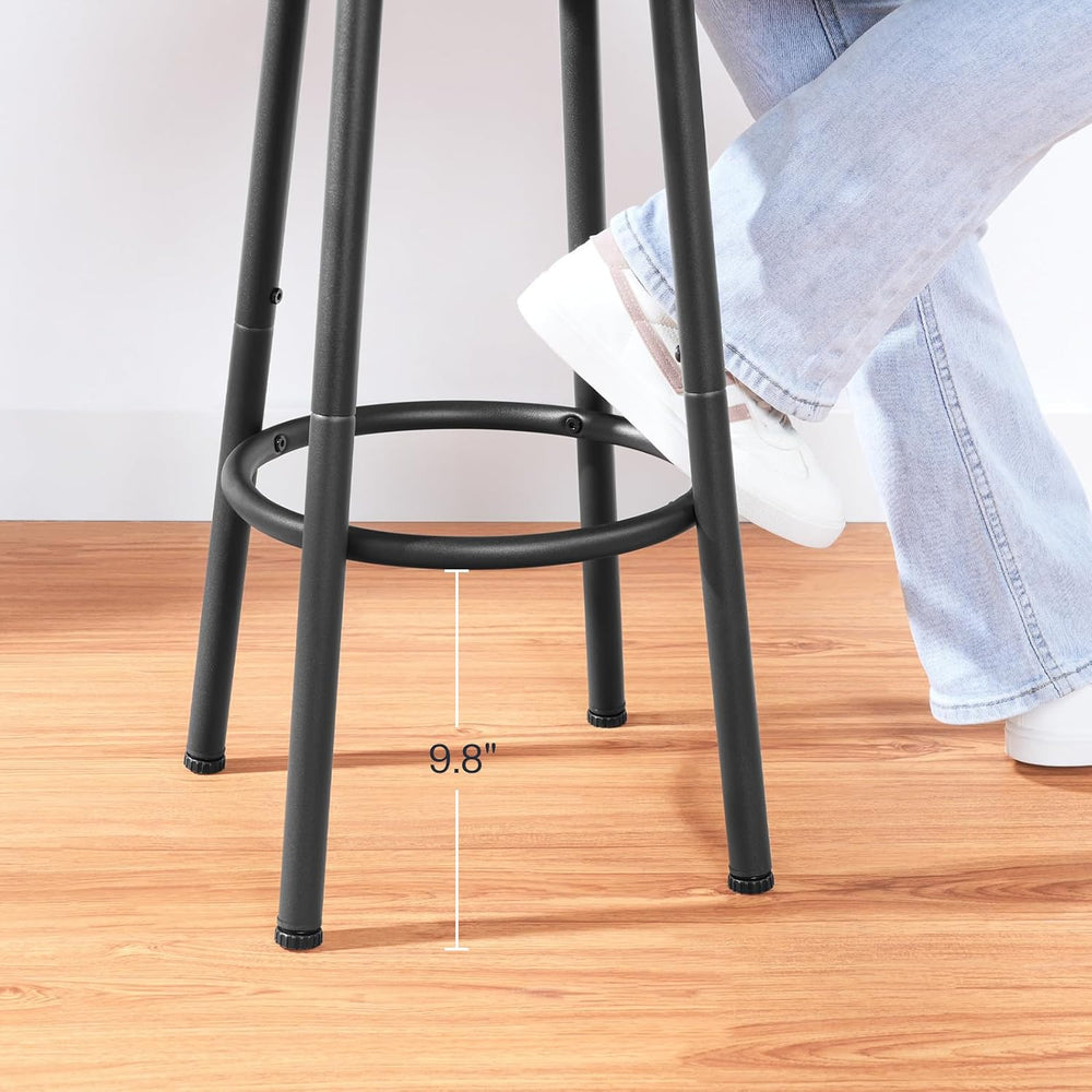HOOBRO Bar Stools, Swivel Bar Stools Set of 2, 24.9" Round Bar Chairs, B...