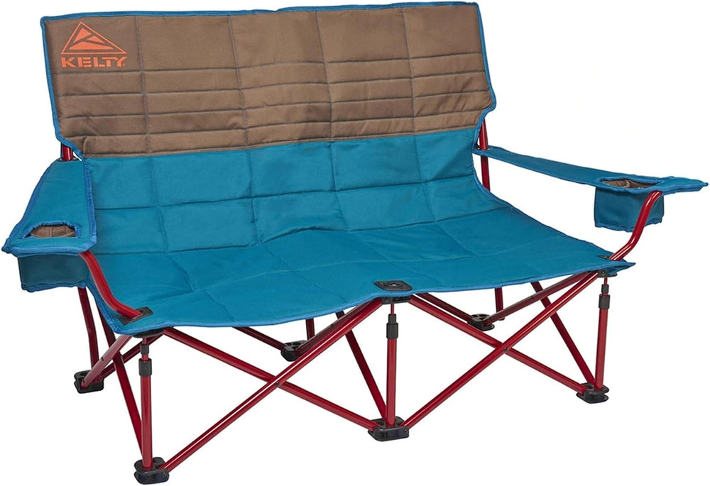 Kelty Low Loveseat 2 Person Folding Camping Chair (Low Height/Deep Lake)