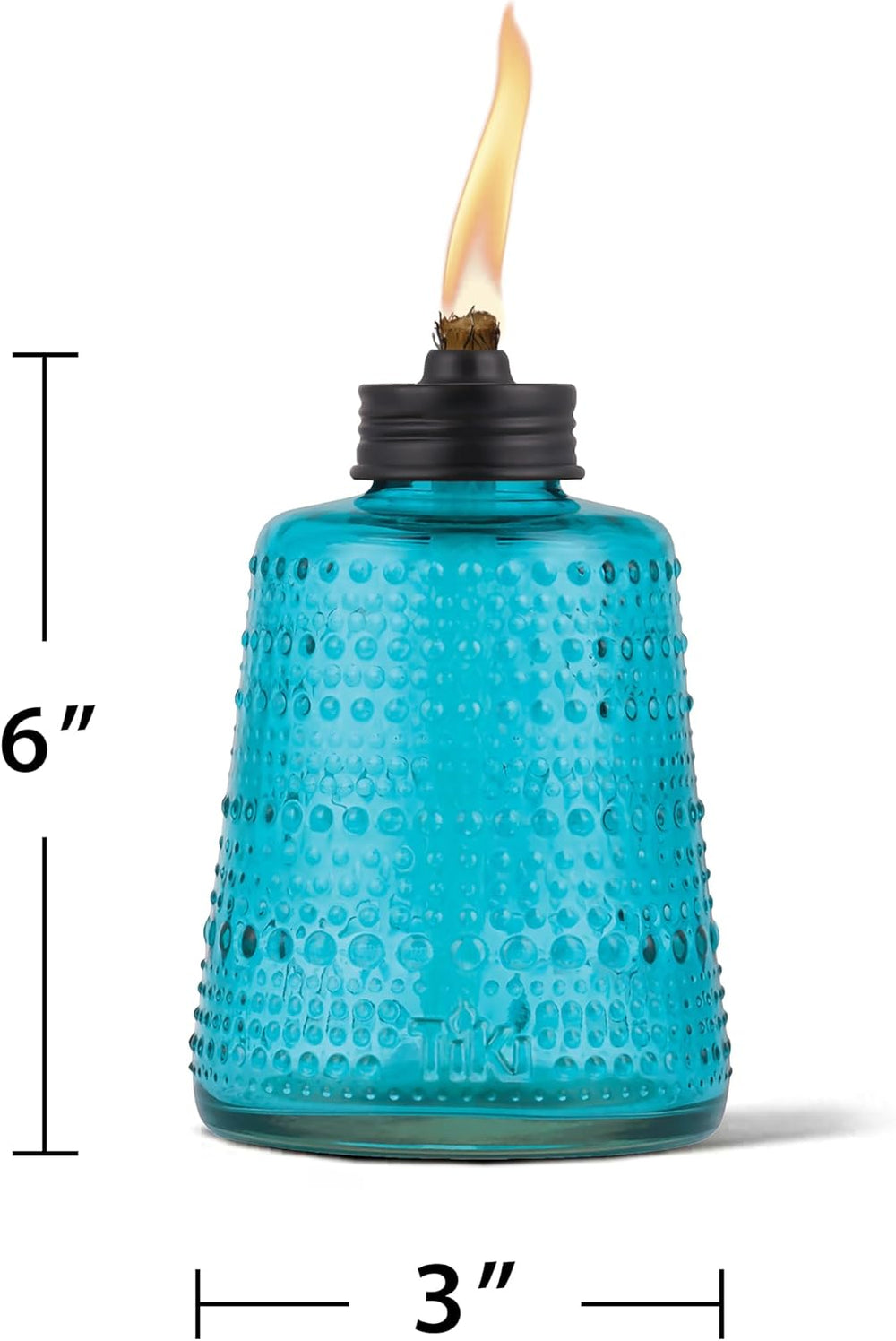 TIKI Carnival Glass Tabletop Torches, 3-Pack – Decorative Outdoor Tabletop TI...