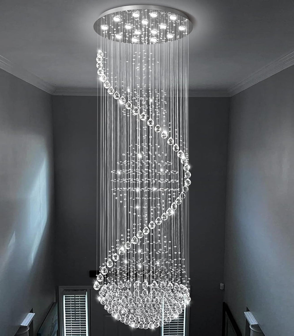 D40'' x H120'' Crystal Chandelier High Ceiling Chandeliers fo...