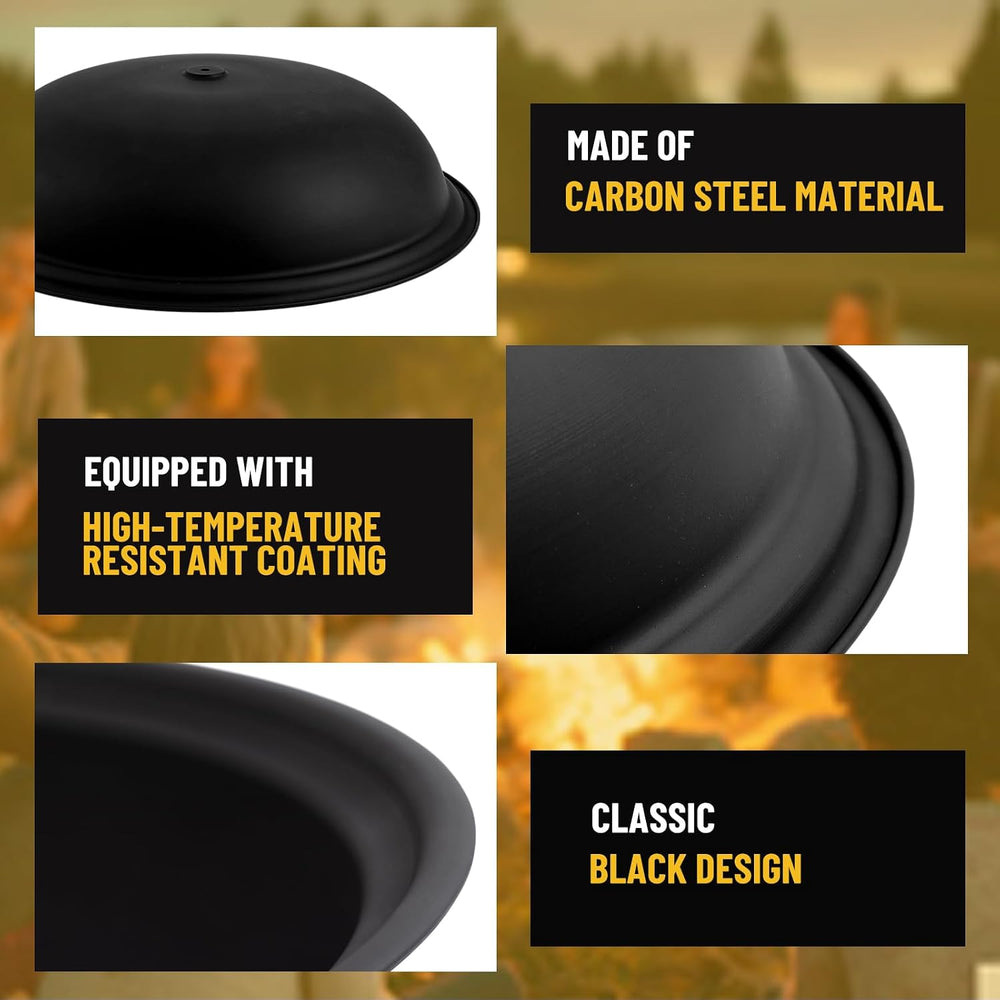 Maxdot 2 Pcs 23Inch Outdoor Fire Pit Bowl Replacement Insert, Carbon Steel