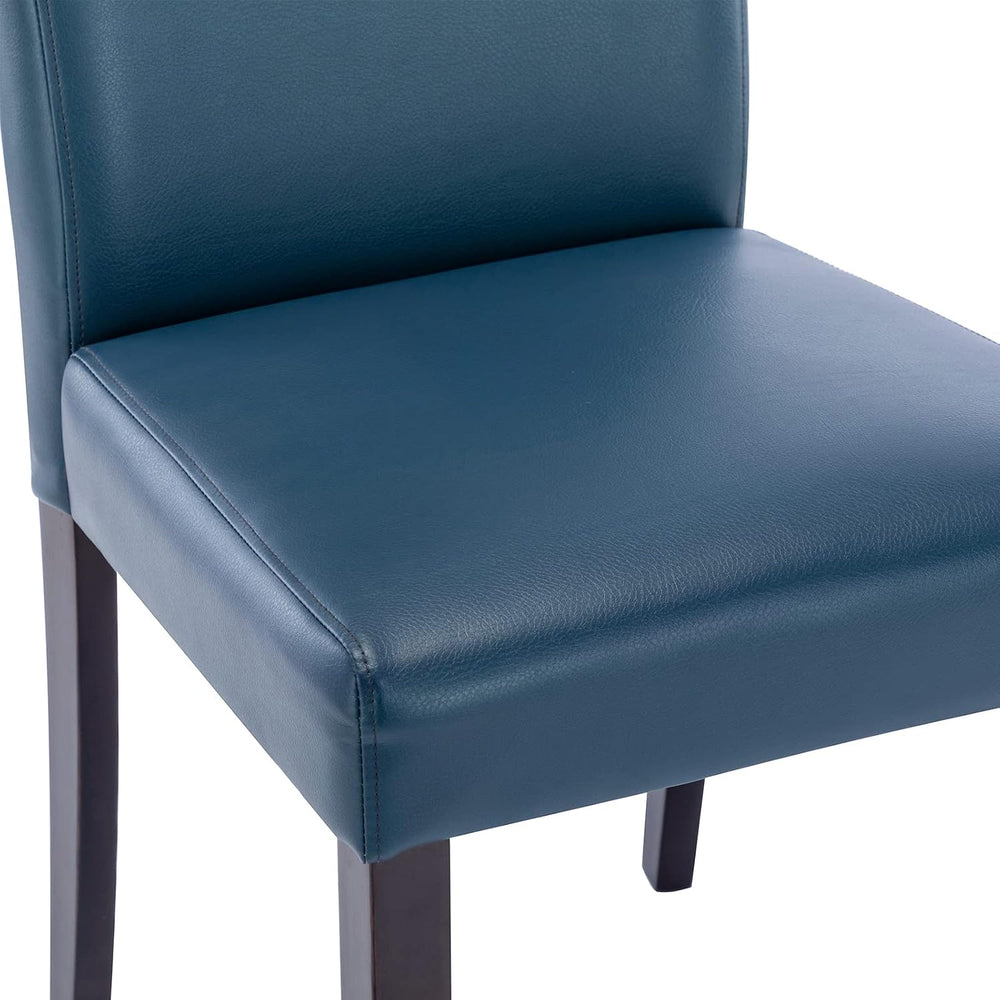 Watson & Whitely Upholstered Dining Chairs, Faux Leather, Set of 6, Blue