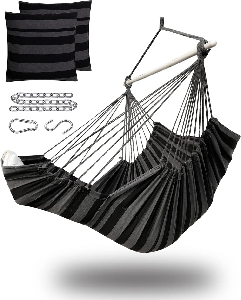 Miztli Hammock Chair Hanging Chair Swing for Bedroom with Foot Rest, Max 500 ...