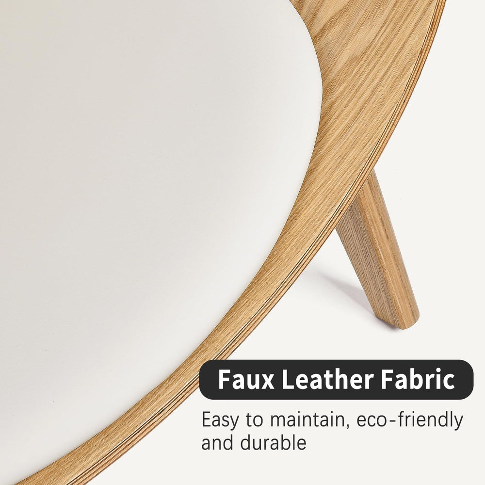 Hans Wegner Style Chair, Simple and Modern Leather Shell Chairs with Padded S...