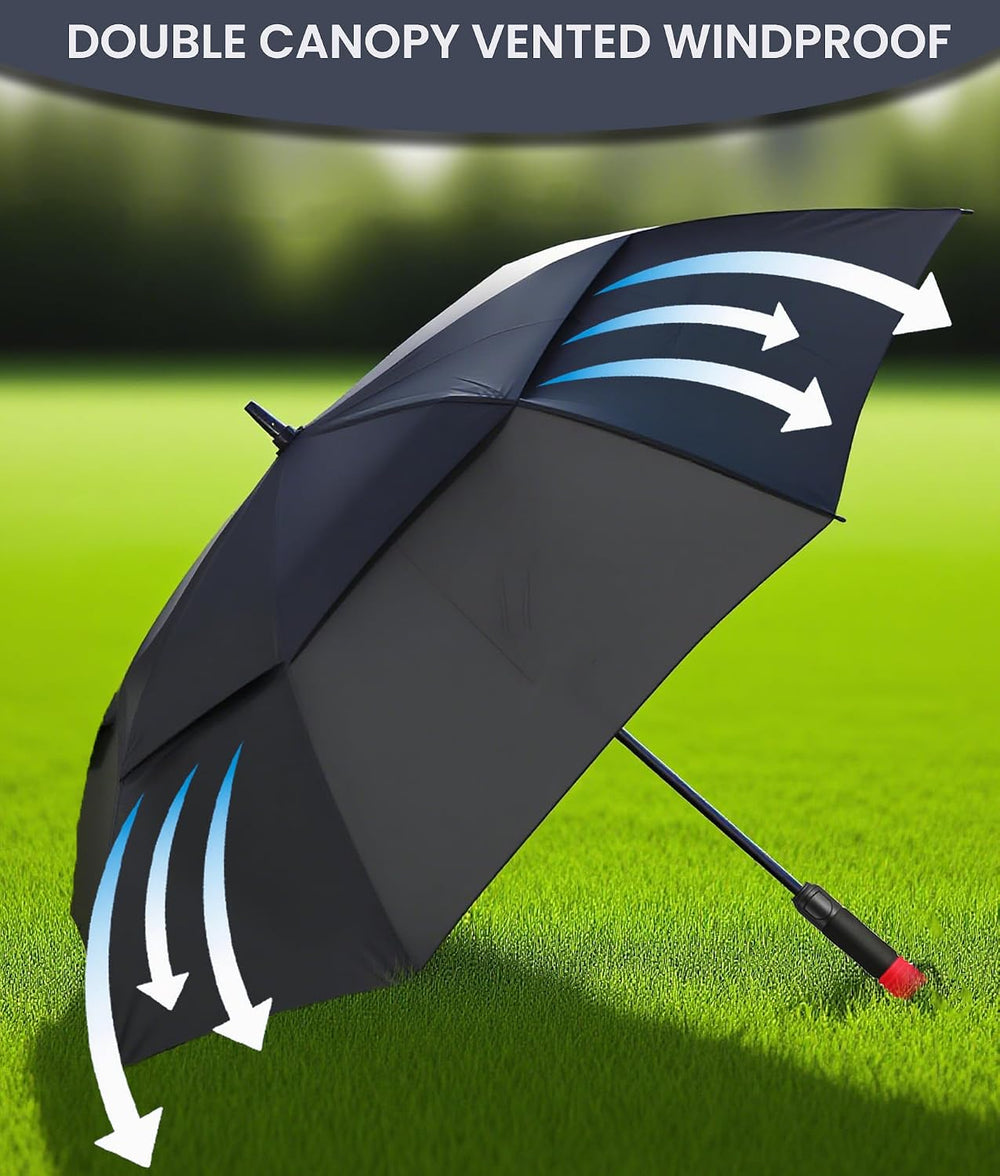 SIEPASA 62/68/72 Inch Large Golf Umbrella Windproof Waterproof Auto Open