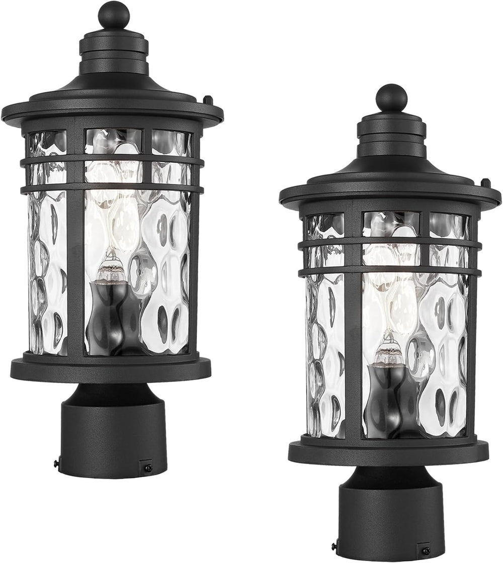 Post Lights Aluminum Pillar Lights Outdoor 14.6 Post Lantern with Water Rippl...