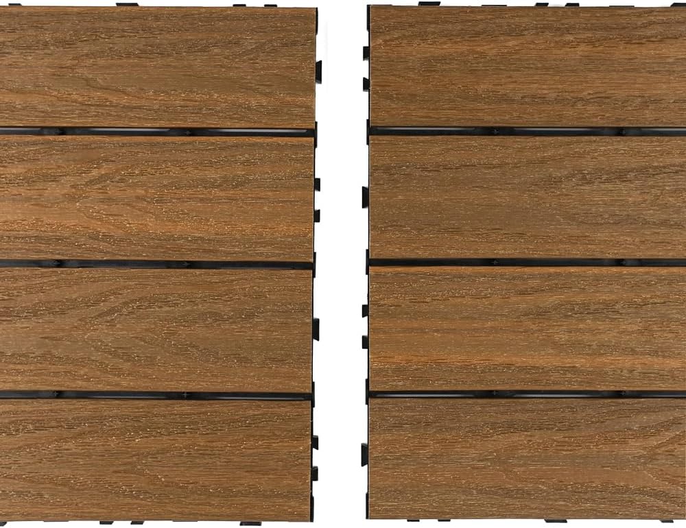 NewTechWood UltraShield Naturale 1 ft. x 3 ft. Quick Deck Outdoor Composite D...