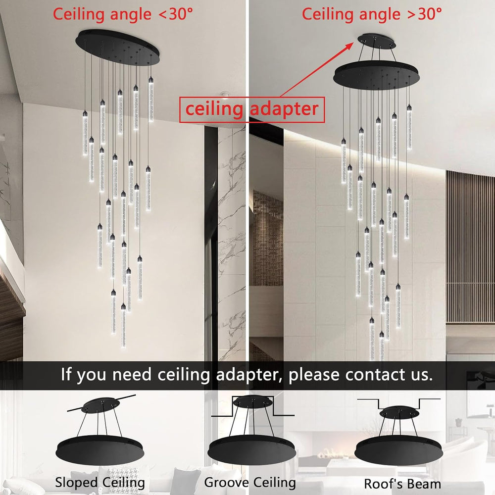 20-Lights Chandelier LED Dimmable Chandeliers for Entryway Flush Mount Ceilin...
