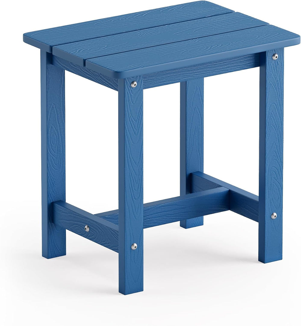 LUE BONA Small Outdoor Side Table,HDPS Adirondack Table for Patio,Navy Blue