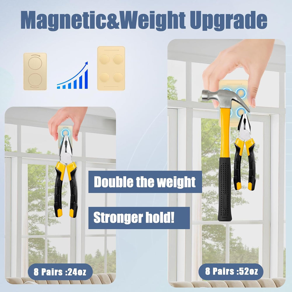 16PCS 52 oz Heavy Duty Outdoor Curtain Weights, Waterproof Magnets, Beige
