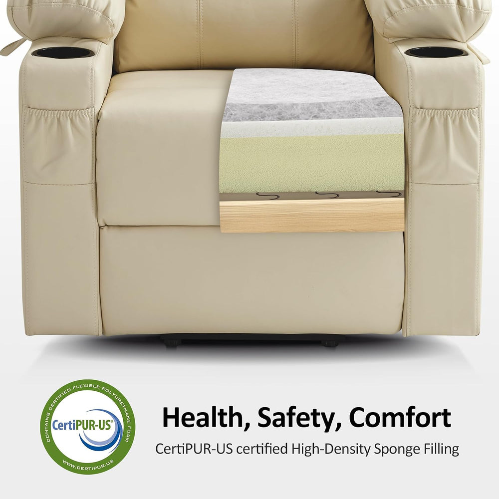 MCombo Large Power Lift Recliner Chair with Massage and Heat for Tall Elderly...