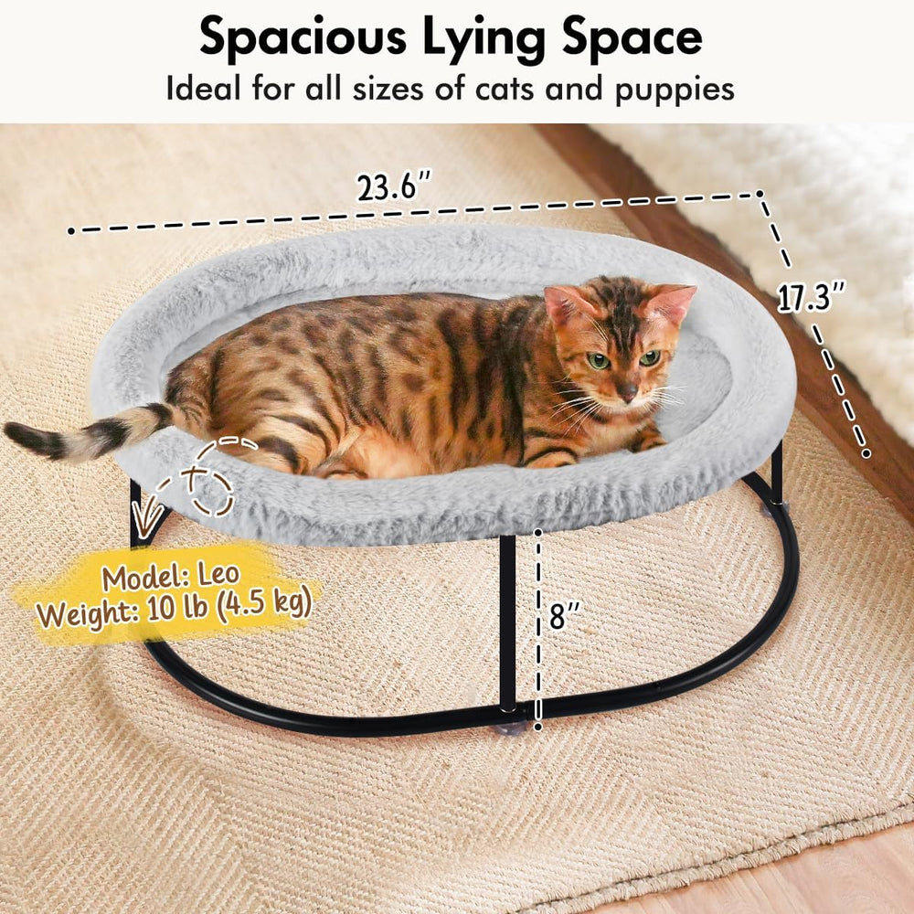Zoratoo Elevated Cat Hammock, Fluffy Cuddle Cat Bed for Multiple Cats