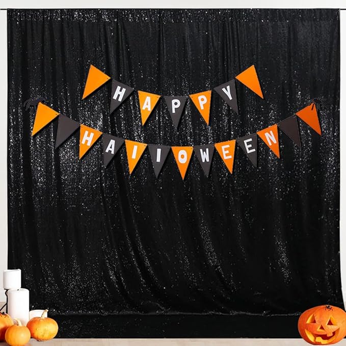 SquarePie Sequin Backdrop Curtain Less See Through Thick Glitter Background f...