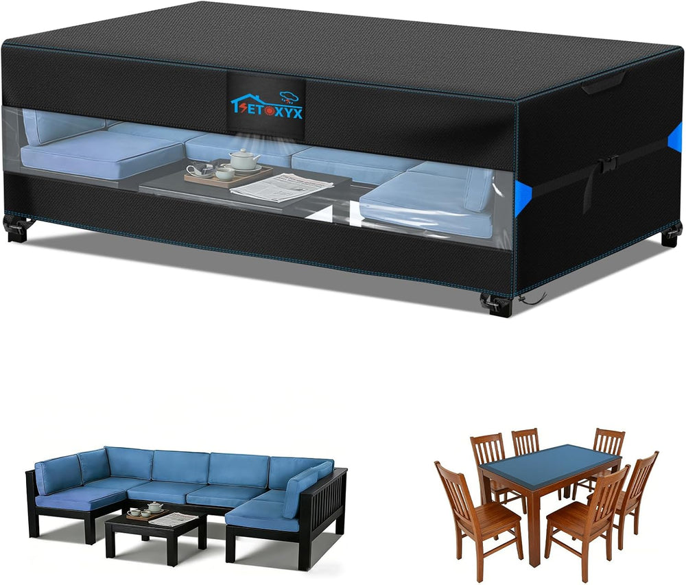 Patio Furniture Covers, 420D Oxford (90" L x 62" W x 28" H)