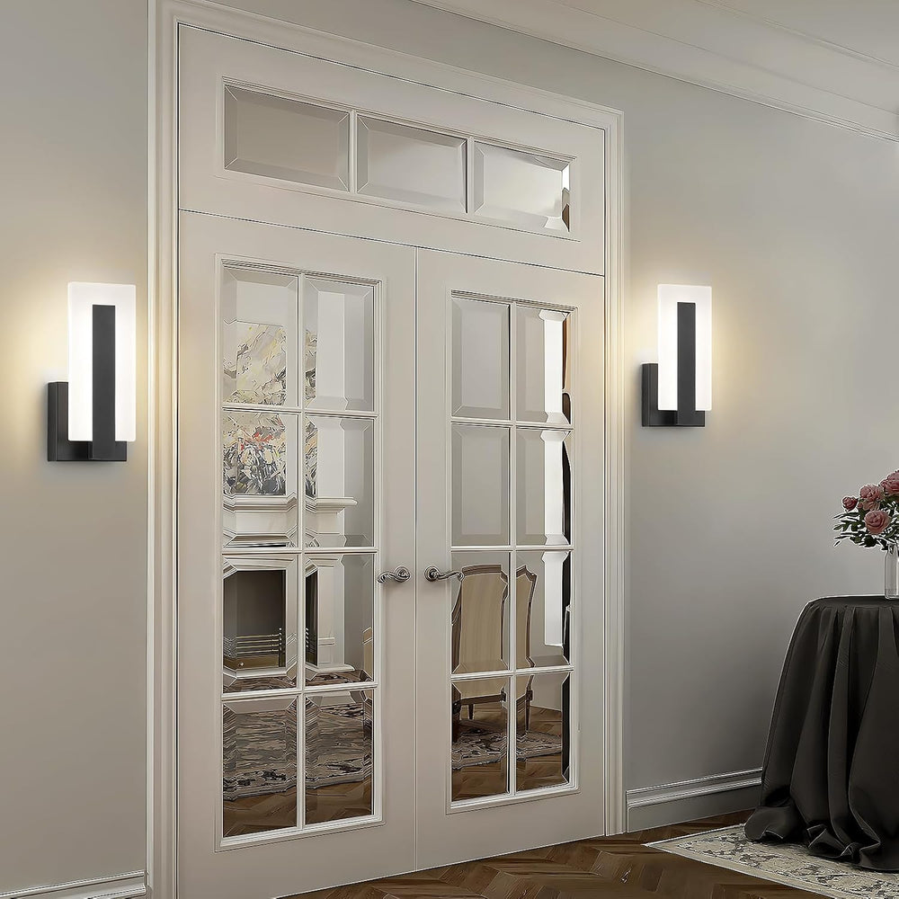Joosenhouse Modern Black Wall Sconces Set of 2, ETL Certified, 5 CCT Selectab...