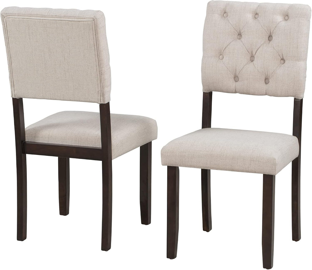 Merax 6 Pieces Dining Table Chair Set with Bench, Rectangle 4 Upholstered Cha...