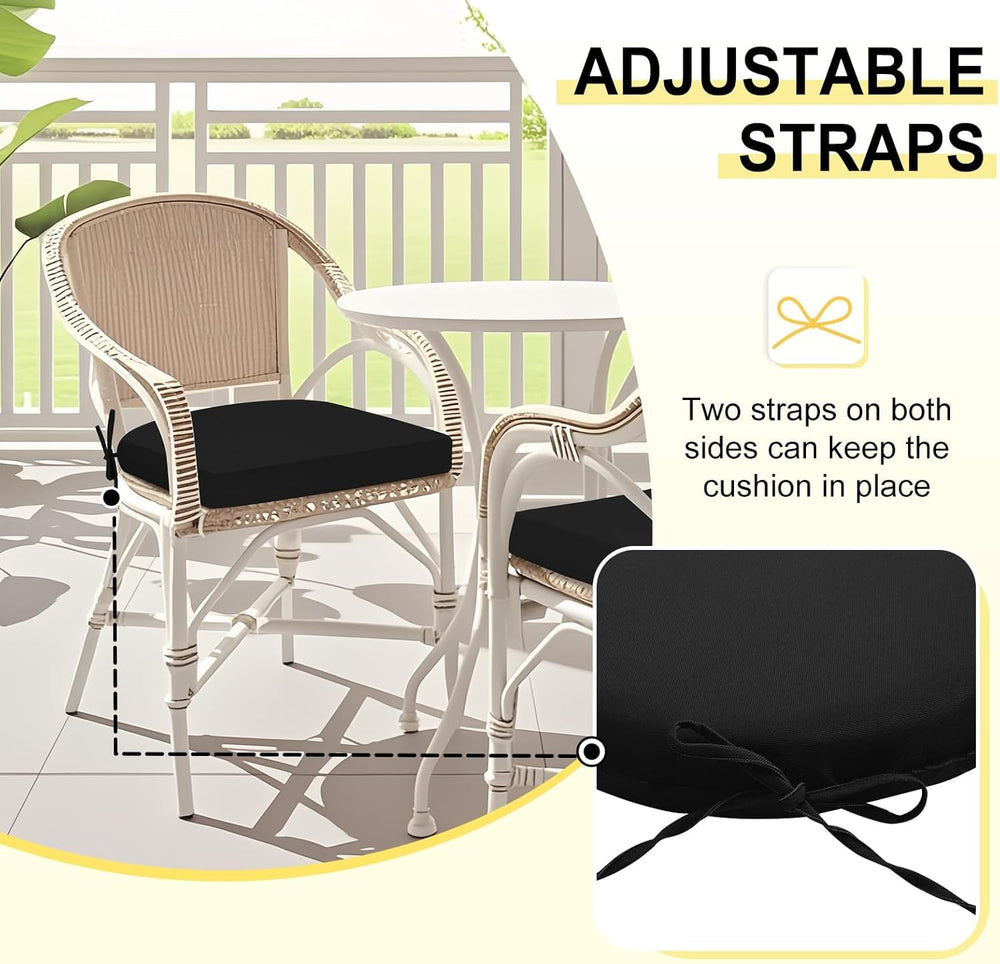 downluxe Outdoor Chair Cushions Set of 6 for Patio Furniture, Water-Resistant...