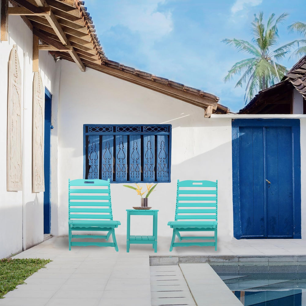 IVY&LANE Portable Xavier-Chairs Set of 2 | Folding-Adirondack-Chair | Wav...