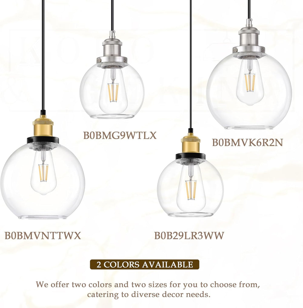 Bagood 6 inch Mini Hanging Pendant Light Contemporary Globe Pendant Lights Ki...