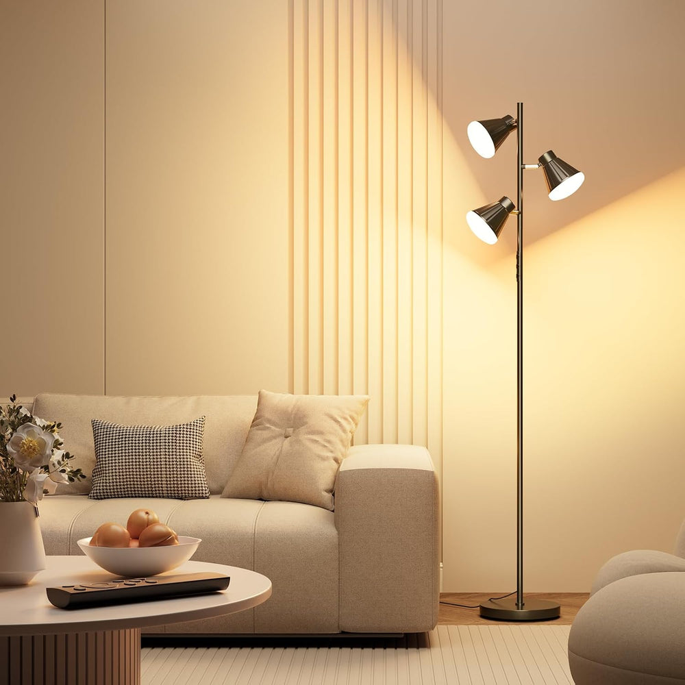 SIBRILLE 36W LED Tree Floor Lamp, Dimmable Tall Standing Lamp with Remote &am...
