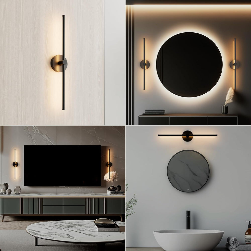 ZAGO 24 Inch LED Indoor Linear Wall Sconces Set of Two, 3CCT Switchable, Matt...