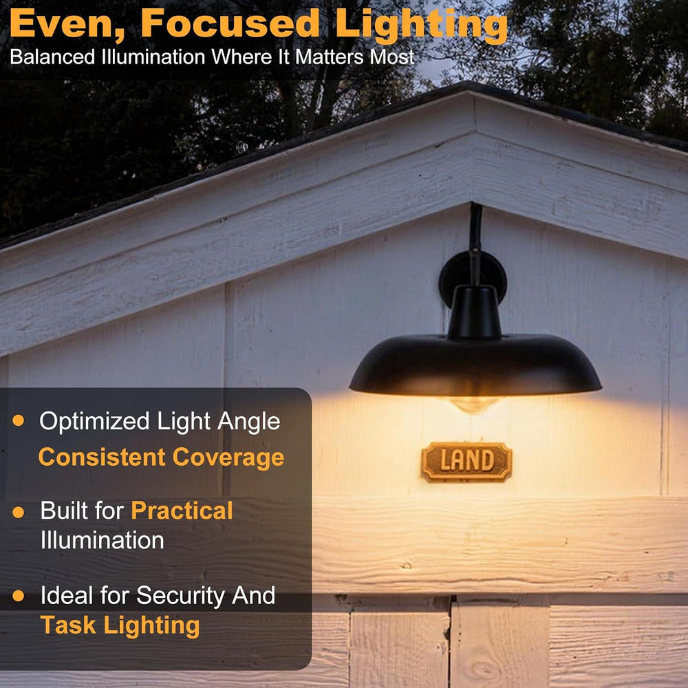 FILIYANO Farmhouse Barn Gooseneck Outdoor Light Fixtures, 14 Inch, 2 Pack