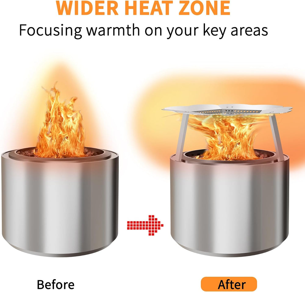 Heat Deflector for Solo Stove Bonfire 19.5", Portable 304 Stainless Stee...