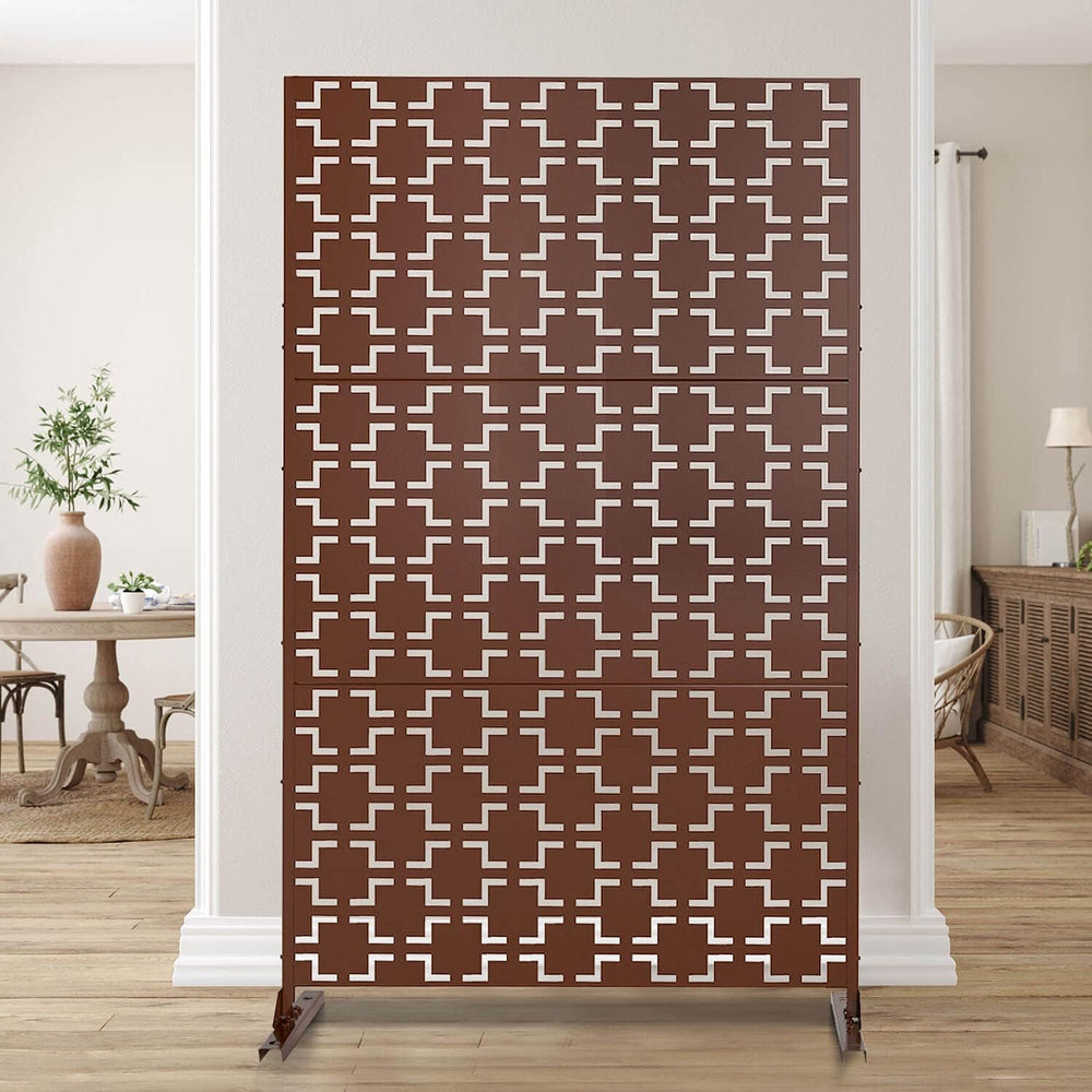 Elevens Patio Privacy Screen Balcony Decorative Screen Set with Stand, Outdoo...